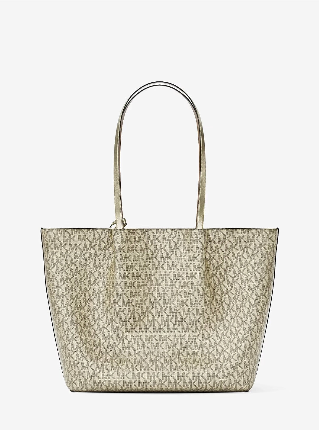 Michael Kors Carson Large Metallic Signature Logo Tote Bag