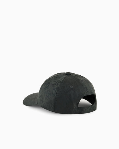Armani Exchange Satin Fabric Visor Hat With Logo Armani Exchange