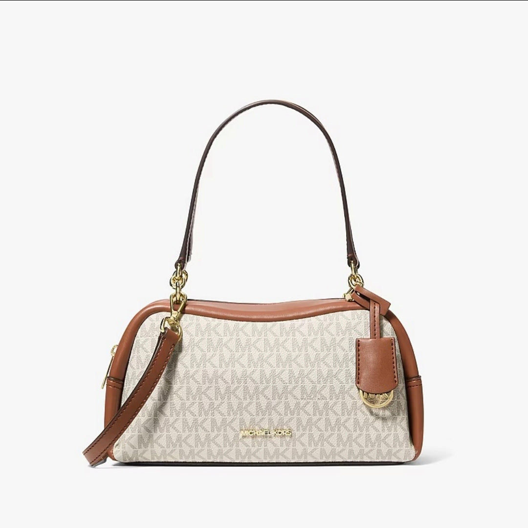 Michael Kors Cecily Small Signature Logo Shoulder Bag White