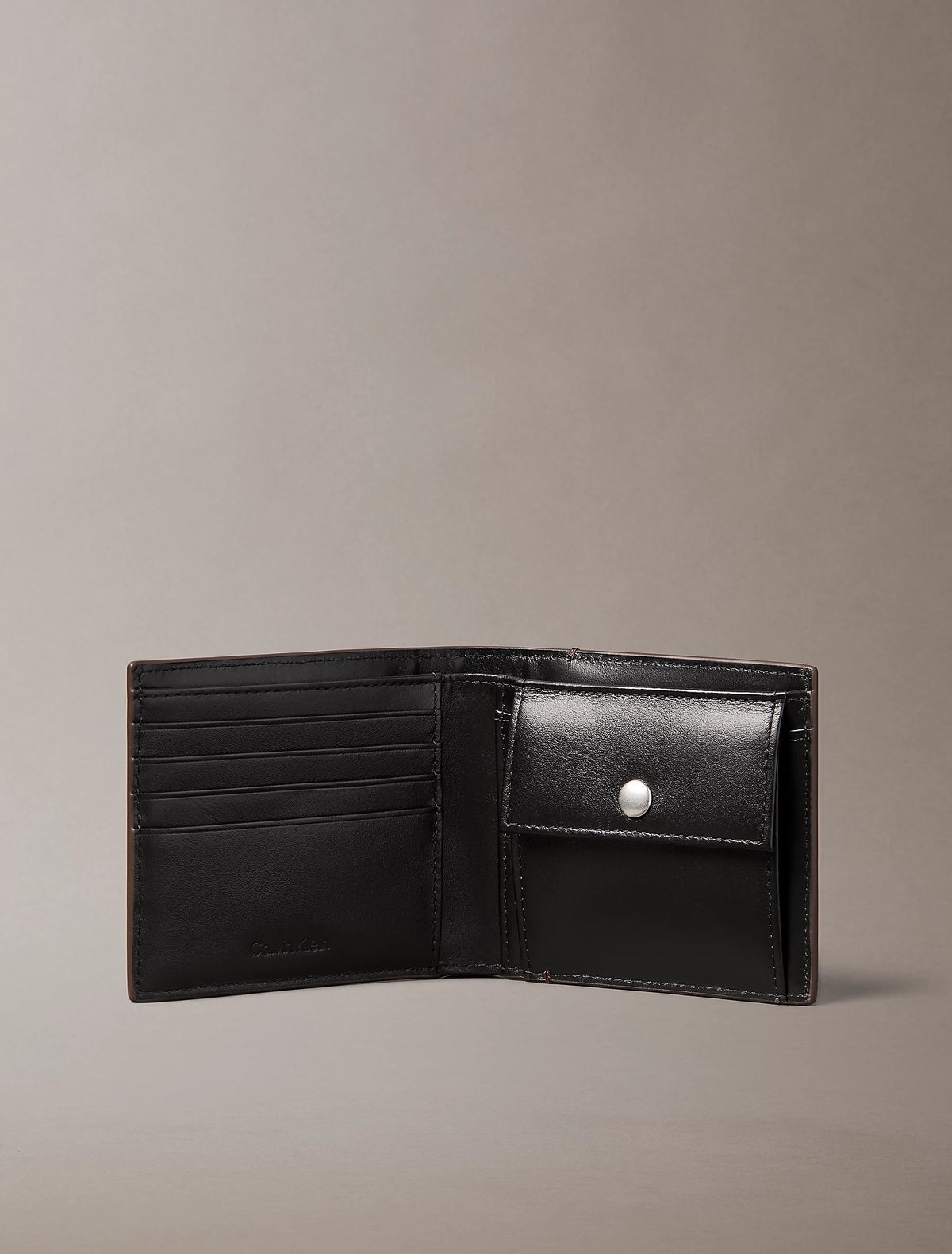 Calvin Klein Allover Emblem Logo Bifold Wallet with Coin Pouch