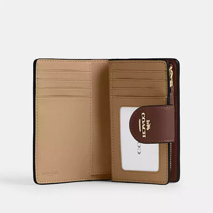 Coach Medium Corner Zip Wallet In Signature Canvas