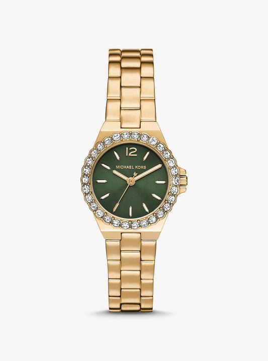 Michael Kors Mini Lennox Pavé Gold-Tone Watch Michael Kors