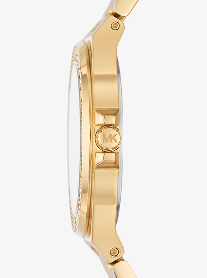 Michael Kors Mini Lennox Pavé Gold-Tone Watch Michael Kors