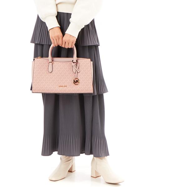 Michael Kors Arden Medium Leather Top-Zip Satchel