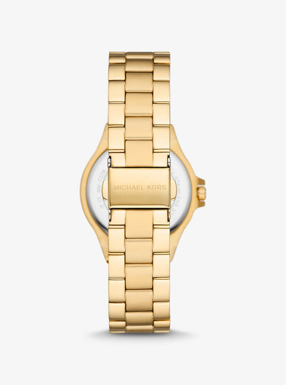 Michael Kors Mini Lennox Pavé Gold-Tone Watch Michael Kors