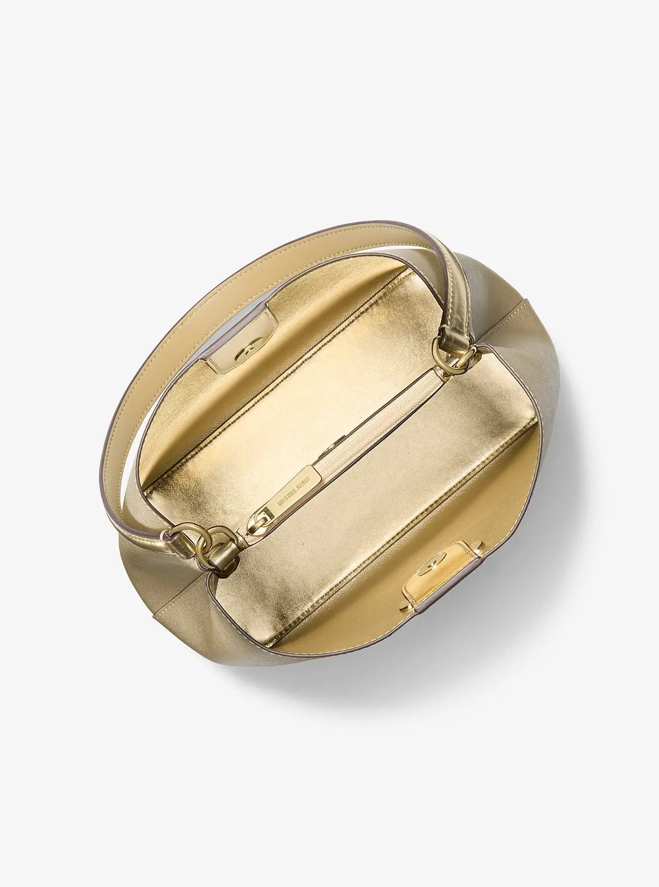 Michael Kors Pratt Medium Metallic Shoulder Bag Michael Kors