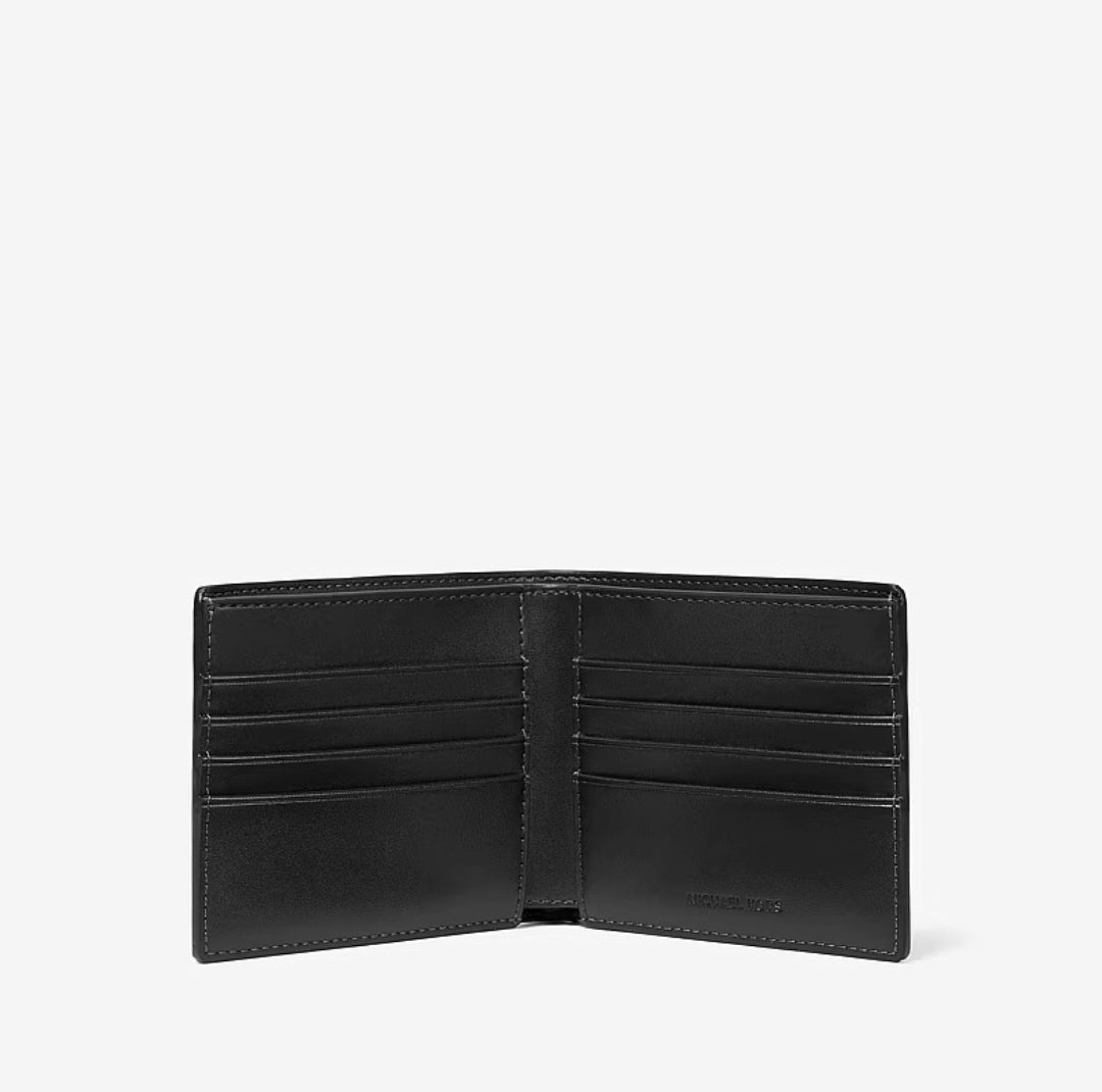 Michael Kors Pebbled Leather Billfold Wallet and Signature Logo Card Case Gift Set