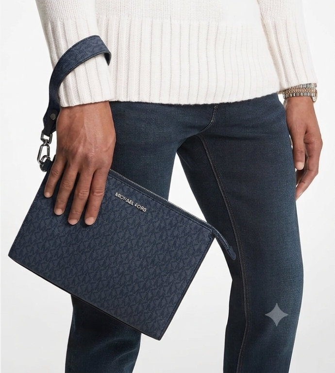 Michael Kors Cooper Large Signature Logo Pouch