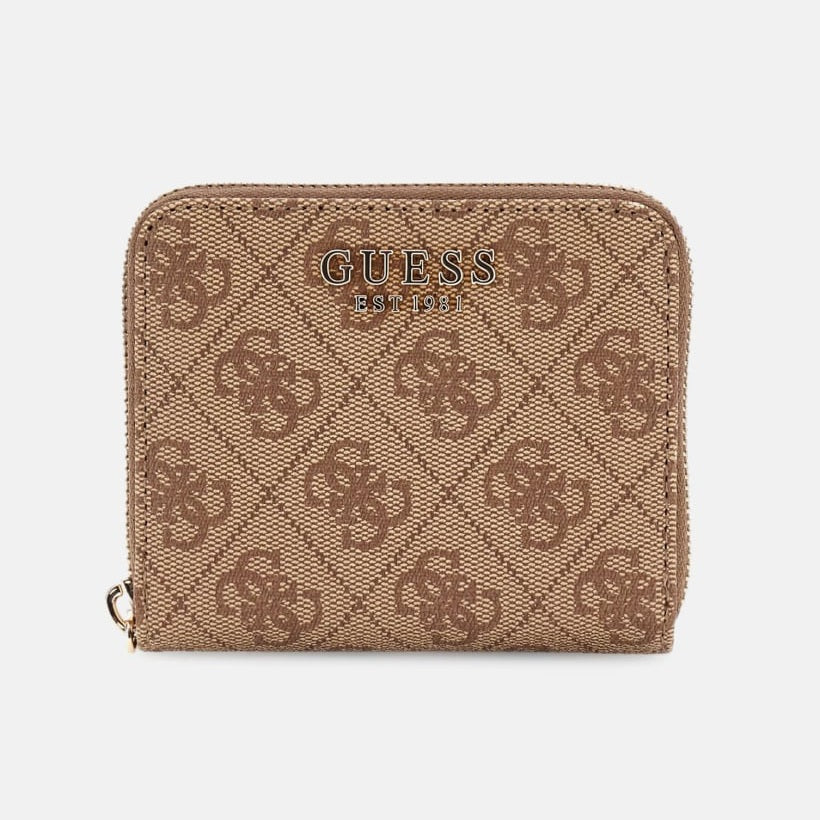 Guess Logo Laurel II small zip around ladies wallet in brown – authentic Guess Sri Lanka