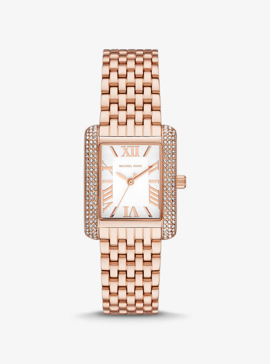 Michael Kors Petite Emery Pavé Rose Gold-Tone Watch Michael Kors