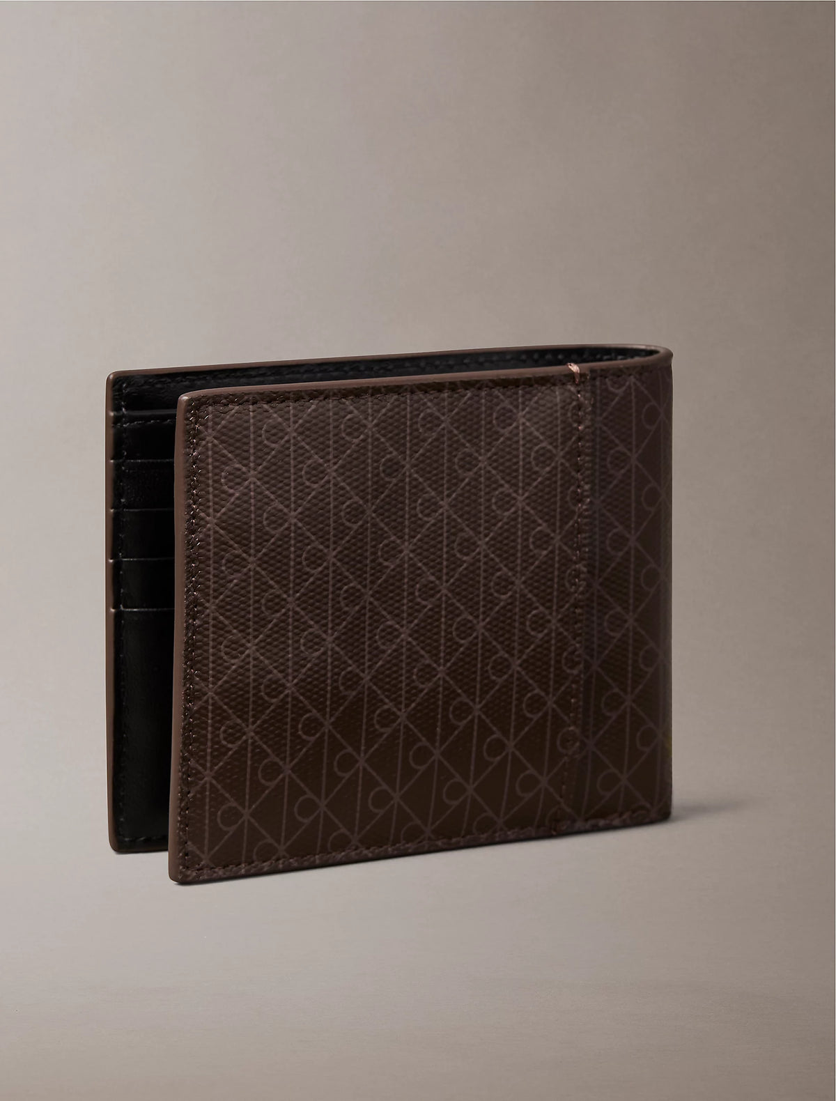 Calvin Klein Allover Emblem Logo Bifold Wallet with Coin Pouch