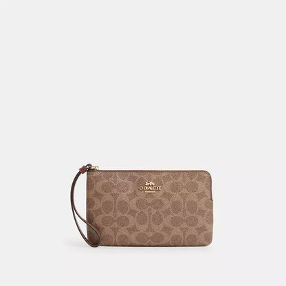 Coach Large Corner Zip Wristlet
In Signature Canvas