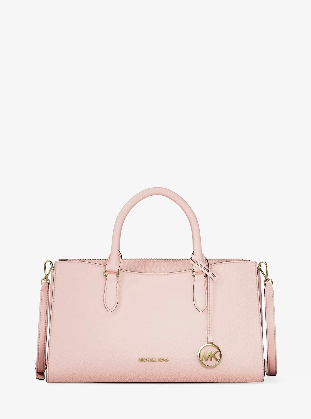 Michael Kors Arden Medium Leather Top-Zip Satchel