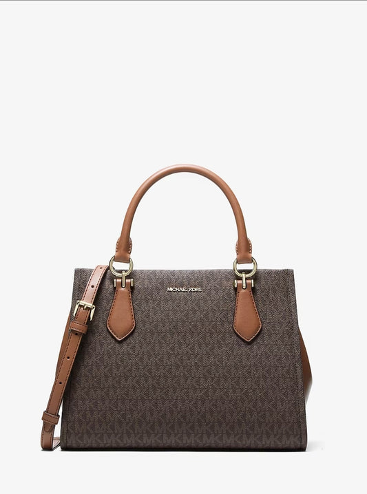 Michael Kors Marilyn Medium Signature Logo Convertible Satchel