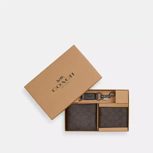 Coach Boxed 3-In-1 Wallet Gift Set Brown – authentic Coach Sri Lanka