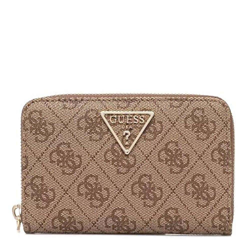 Guess Logo Laurel II medium zip around ladies purse in brown – authentic Guess Sri Lanka