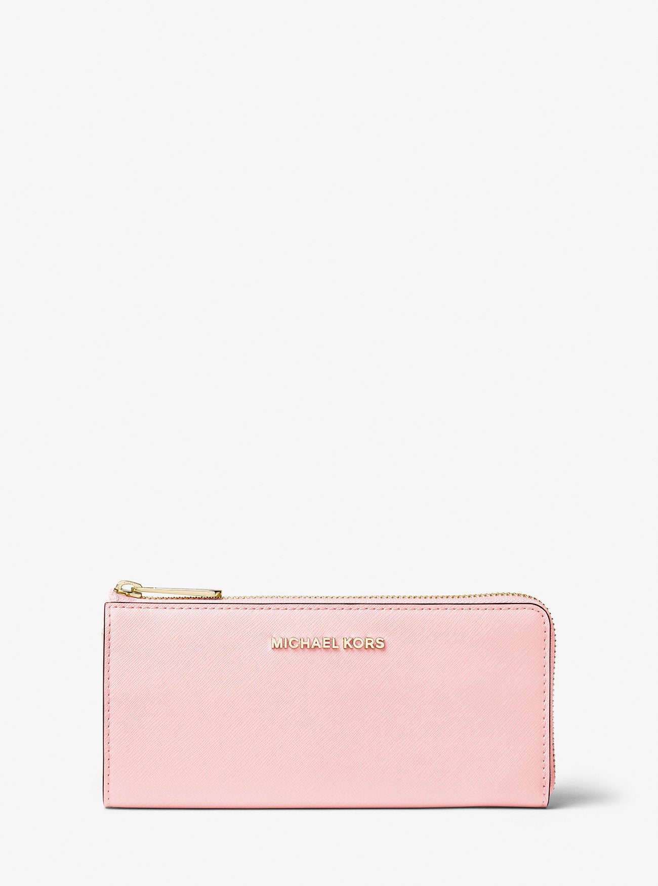 Michael Kors Jet Set Travel Large Saffiano Leather Quarter-Zip Wallet Michael Kors