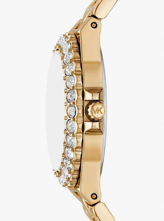 Michael Kors Mini Lennox Pavé Gold-Tone Watch Michael Kors