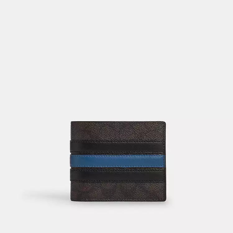 Coach 3-In-1 Wallet In Signature Canvas With Varsity Stripe